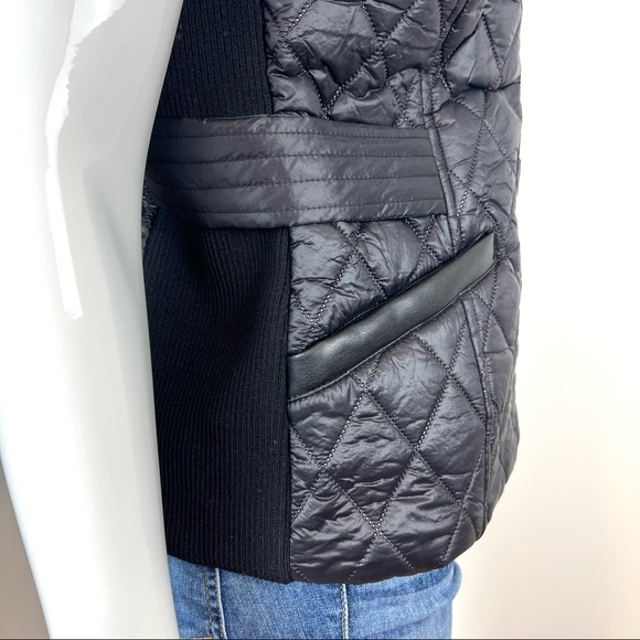 New Marc New York Andrew Mark Chic Jacket Vest Size Small Zip Up Black - Picture 11 of 16